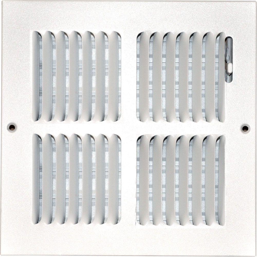 Speedi Grille 8 In X 8 In Ceiling Sidewall Vent Register White