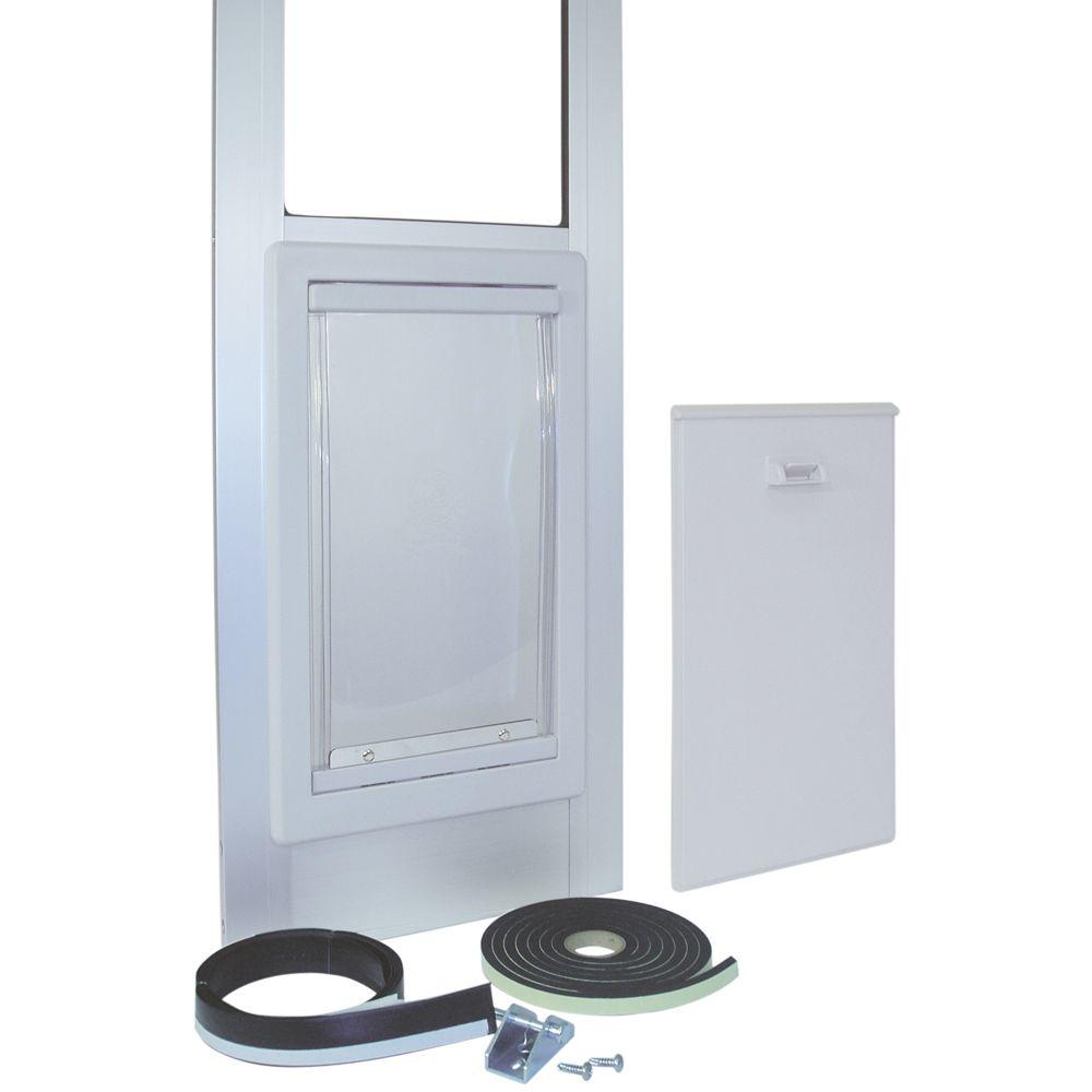 Ideal Pet 7 In X 11 25 Medium White And Dog Patio Door Medium White Pet And Dog Patio Door