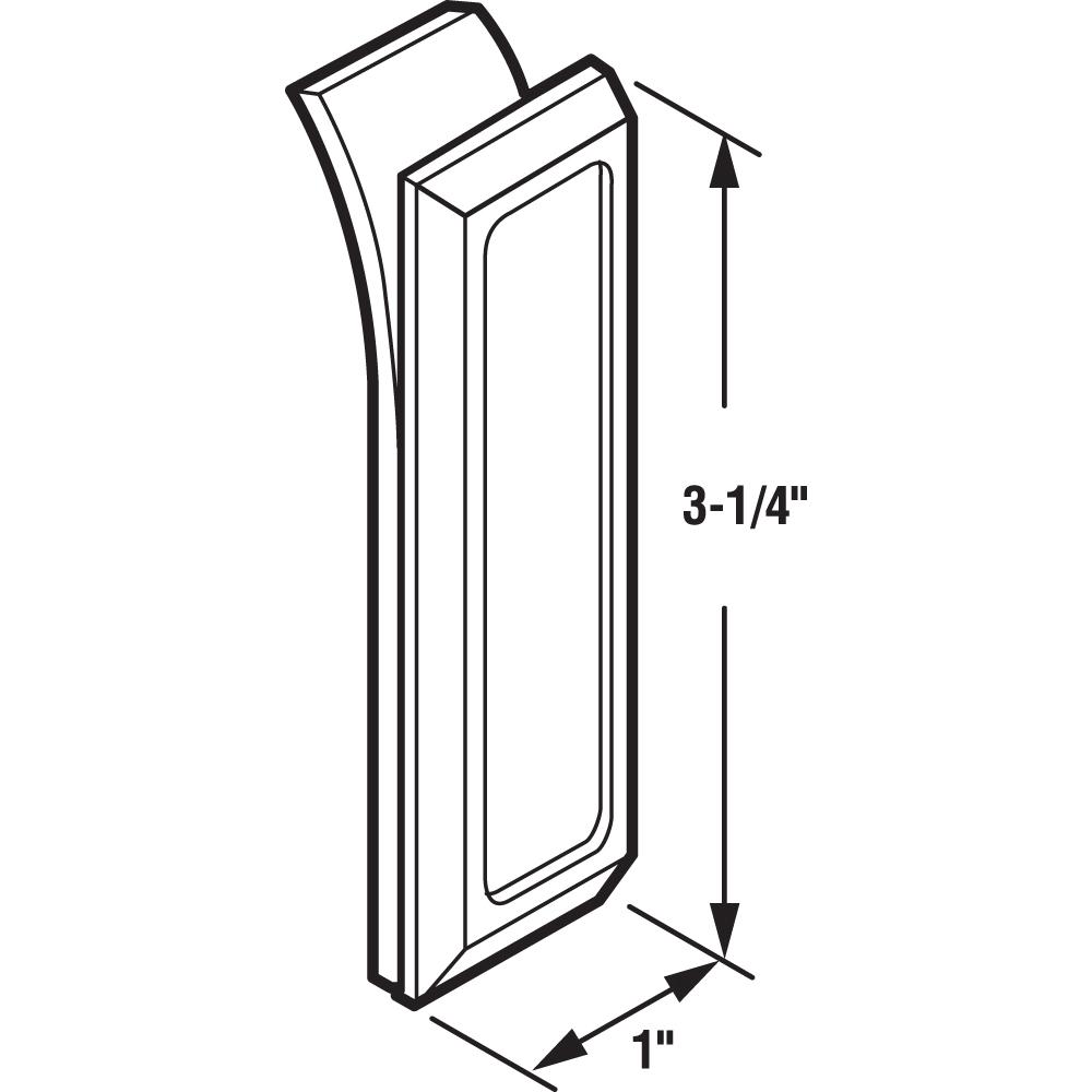 Prime Line 3 1 4 In Clear Acrylic Self Adhesive Medicine Cabinet Pull 2 Pack M 6102 The Home Depot