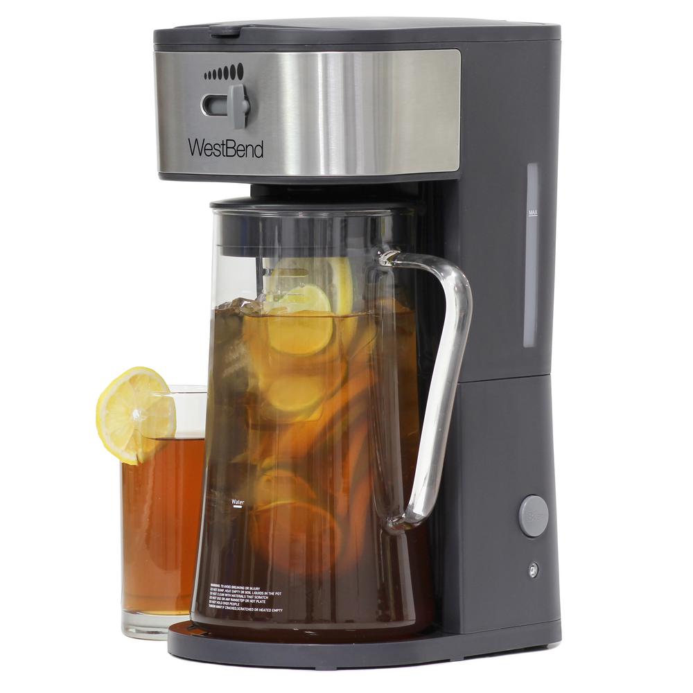 West Bend 2.75 qt. Black Iced Tea or Iced Coffee Maker 10-Cups Includes