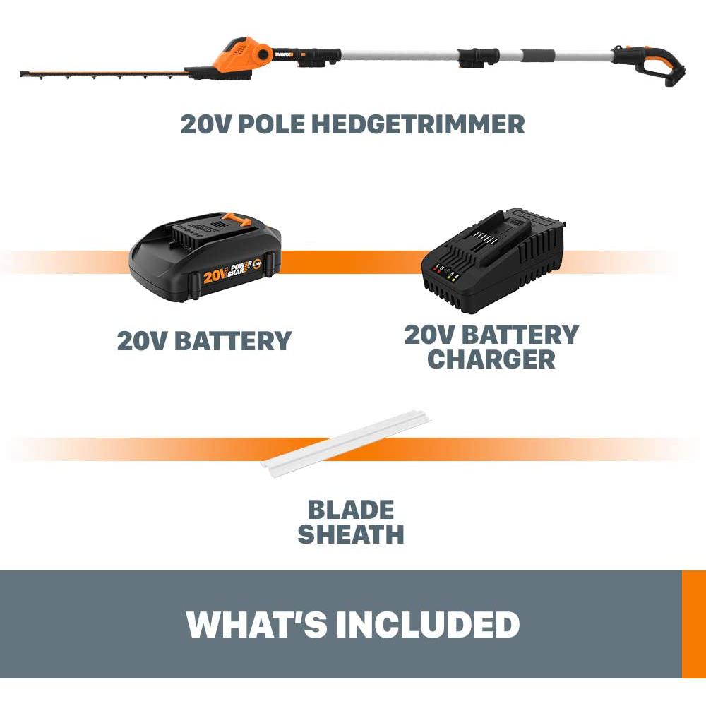 worx telescopic hedge trimmer