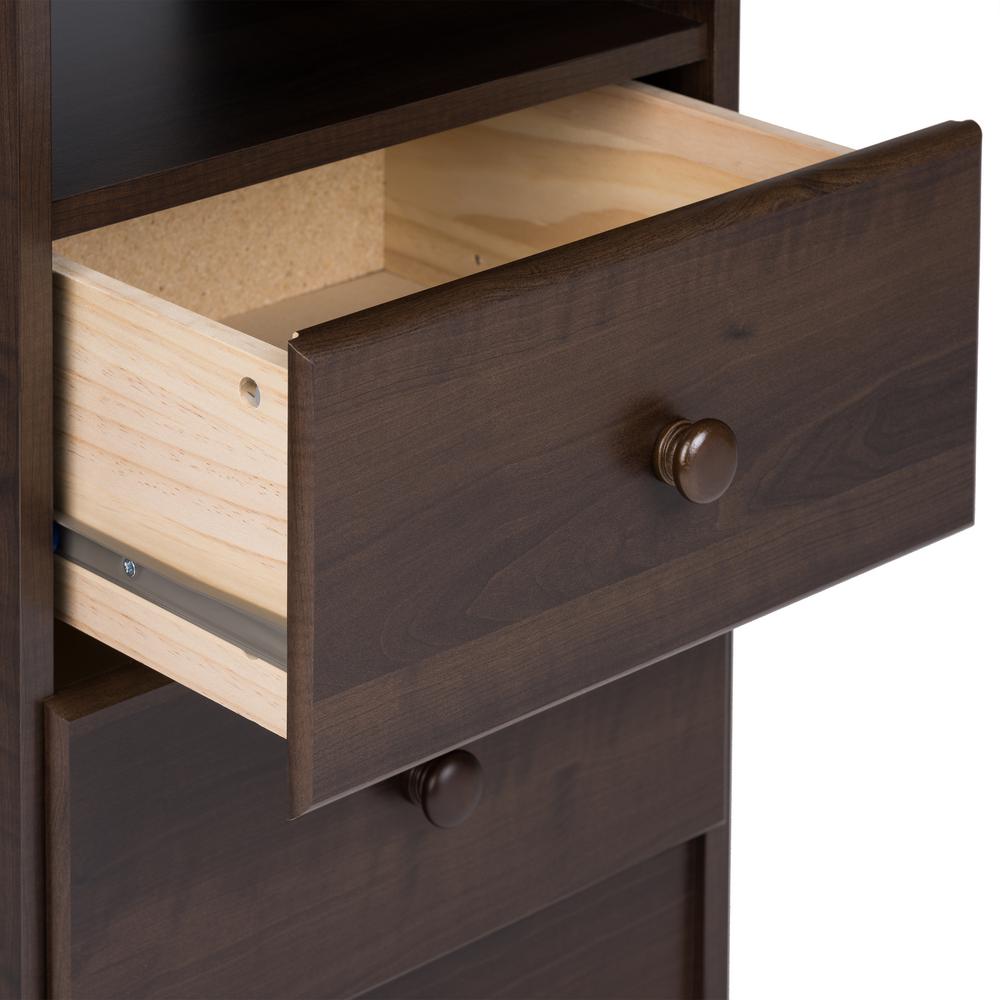 Prepac Astrid 2 Drawer Espresso Nightstand Ednh 0402 1 The Home
