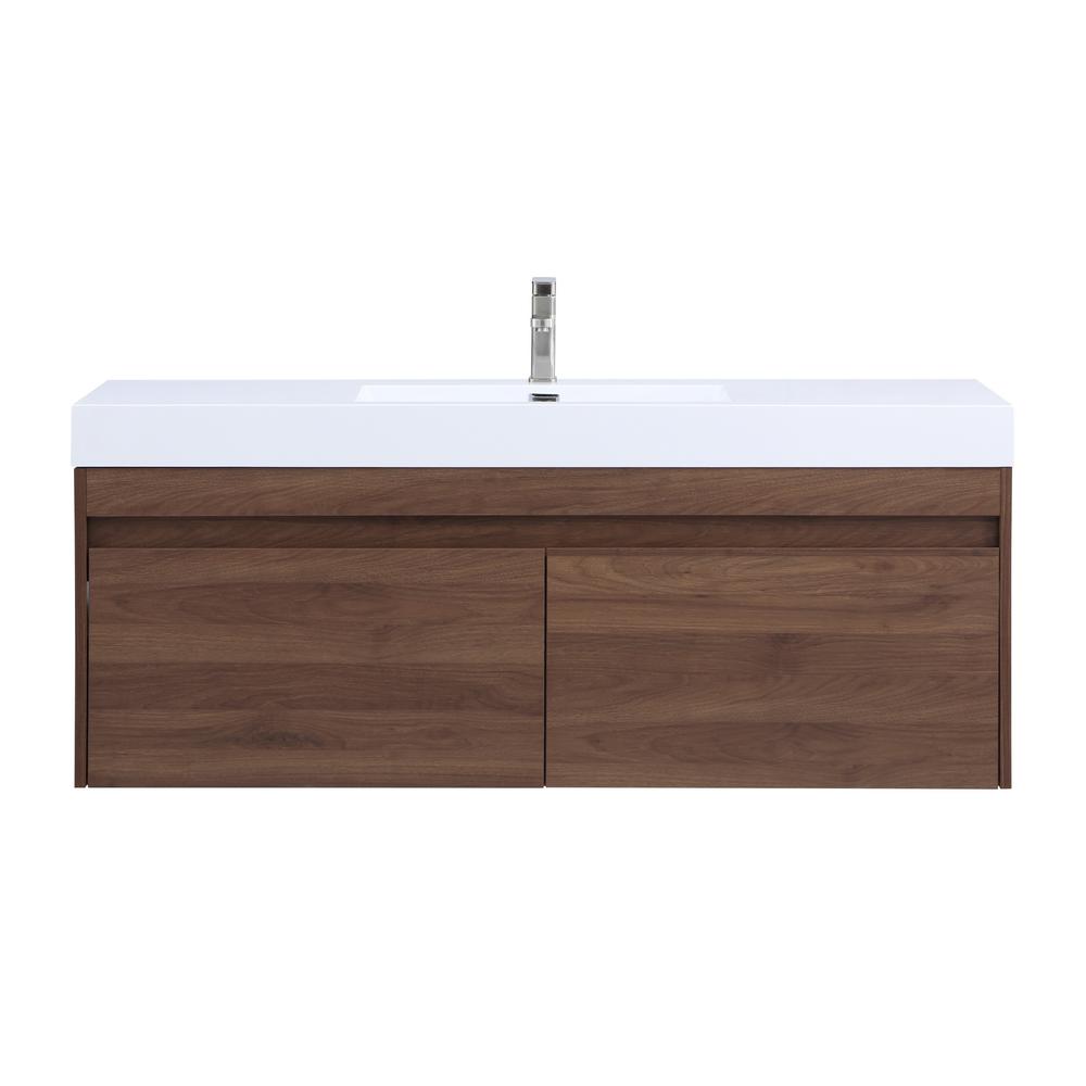 Ashburn 61 in. W x 22 in. D Double Basin Vanity in Mahogany with Cast