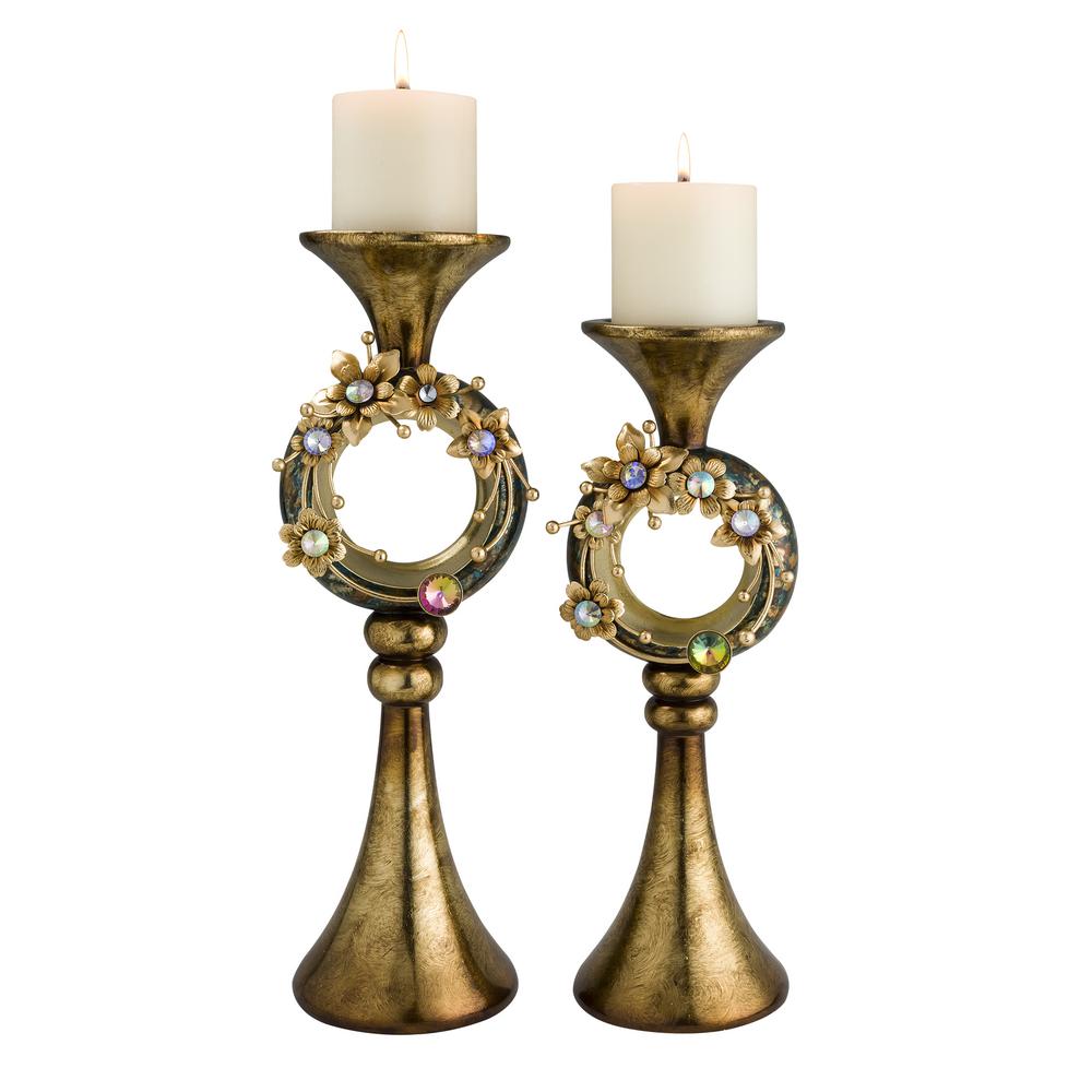 OK Lighting Aqua Demeter Candleholder OK-4251C Set of 2