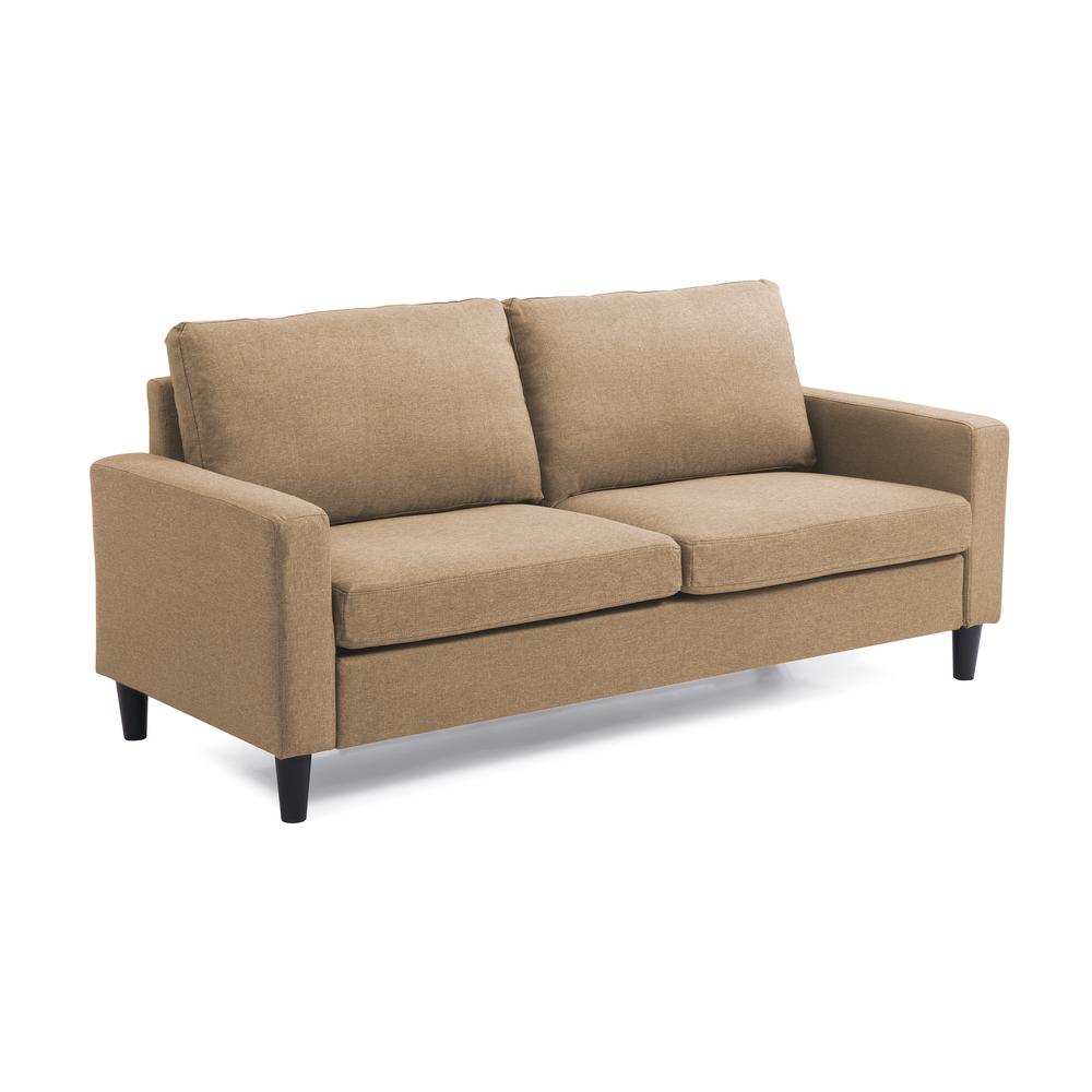 74 in. Track Arm Sofa with Linen Textured Fabric 7102963MC The Home