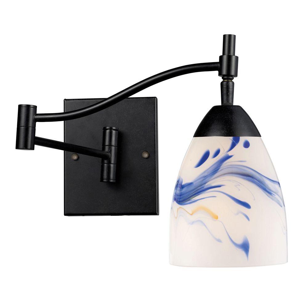 Titan Lighting Celina 1 Light Dark Rust Wall Mount Swingarm Sconce Titan Lighting Celina 1 Light Dark Rust Wall Mount Swingarm Sconce