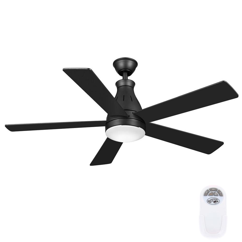 Hampton Bay Cobram 48 In Led Indoor Oil Rubbed Bronze Ceiling Fan Led Indoor Oil Rubbed Bronze Ceiling Fan With Light Kit