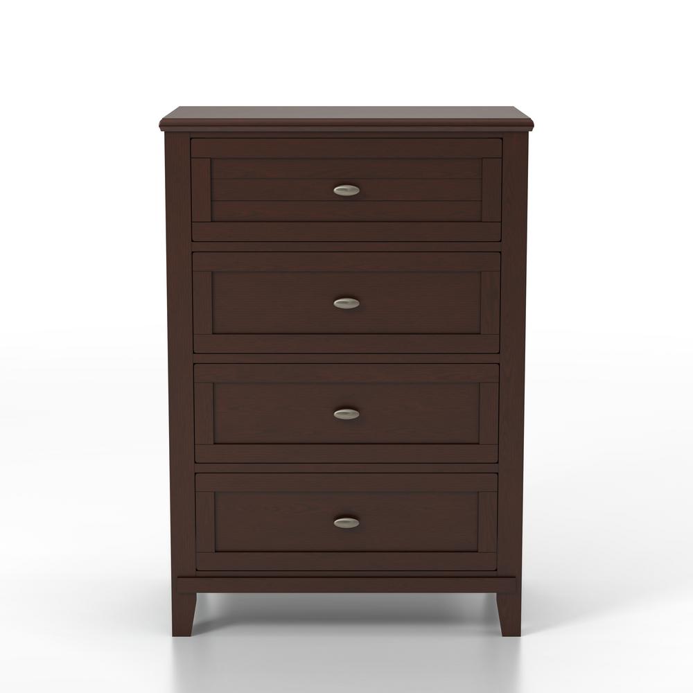 Furniture Of America Nina 4 Drawer Brown Cherry Chest Idf 7517ch C