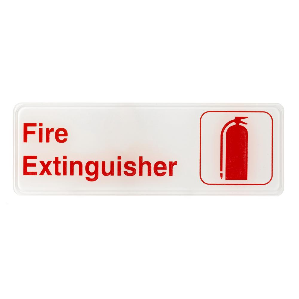 6"x9" Sign 1 Sign Self Adhesive Vinyl Fire Extinguisher Inside with Picture