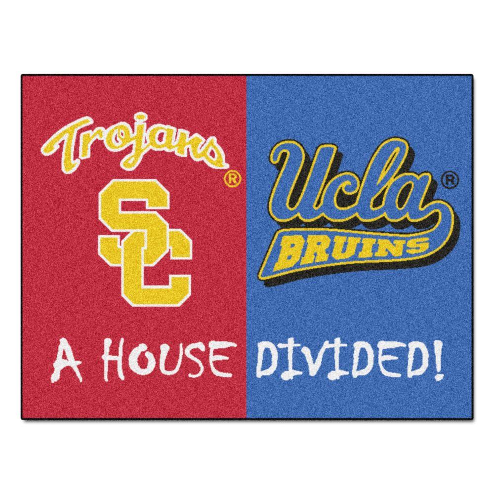 34 x 45 Fan Mats Iowa-Iowa State House Divided Rug