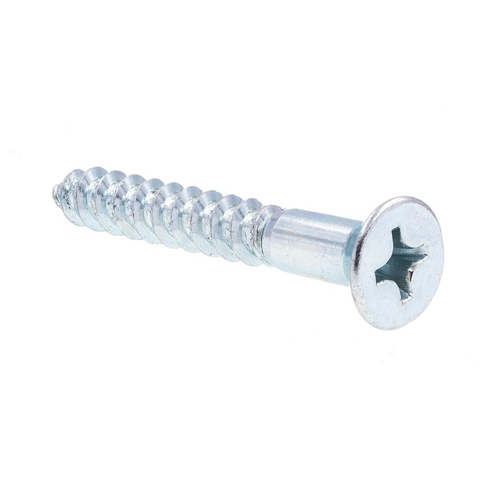 PrimeLine 16 x 2 in. Zinc Plated Steel Phillips Drive Flat Head Wood Screws (10Pack)9036762