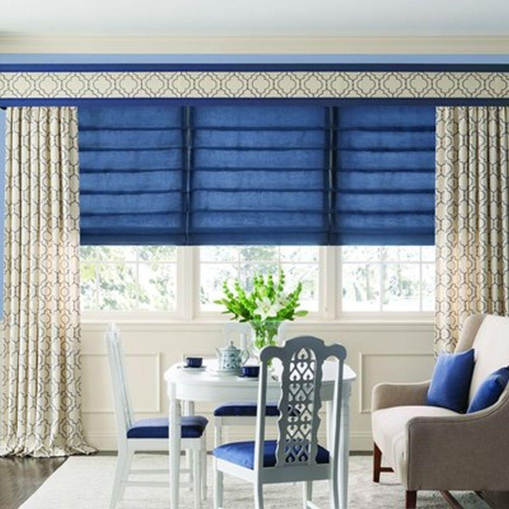 blue scarf window treatments