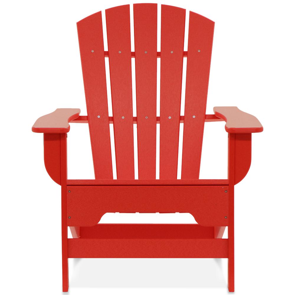 DUROGREEN Boca Raton Bright Red Recycled Plastic Adirondack Chair