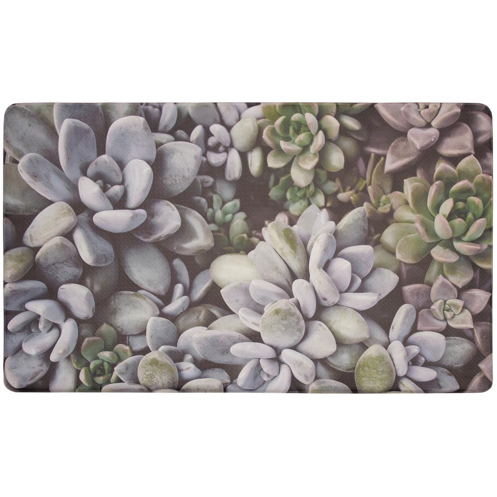 Chef Gear Blossom Succulents 30 In X 18 Gelness Kitchen Mat