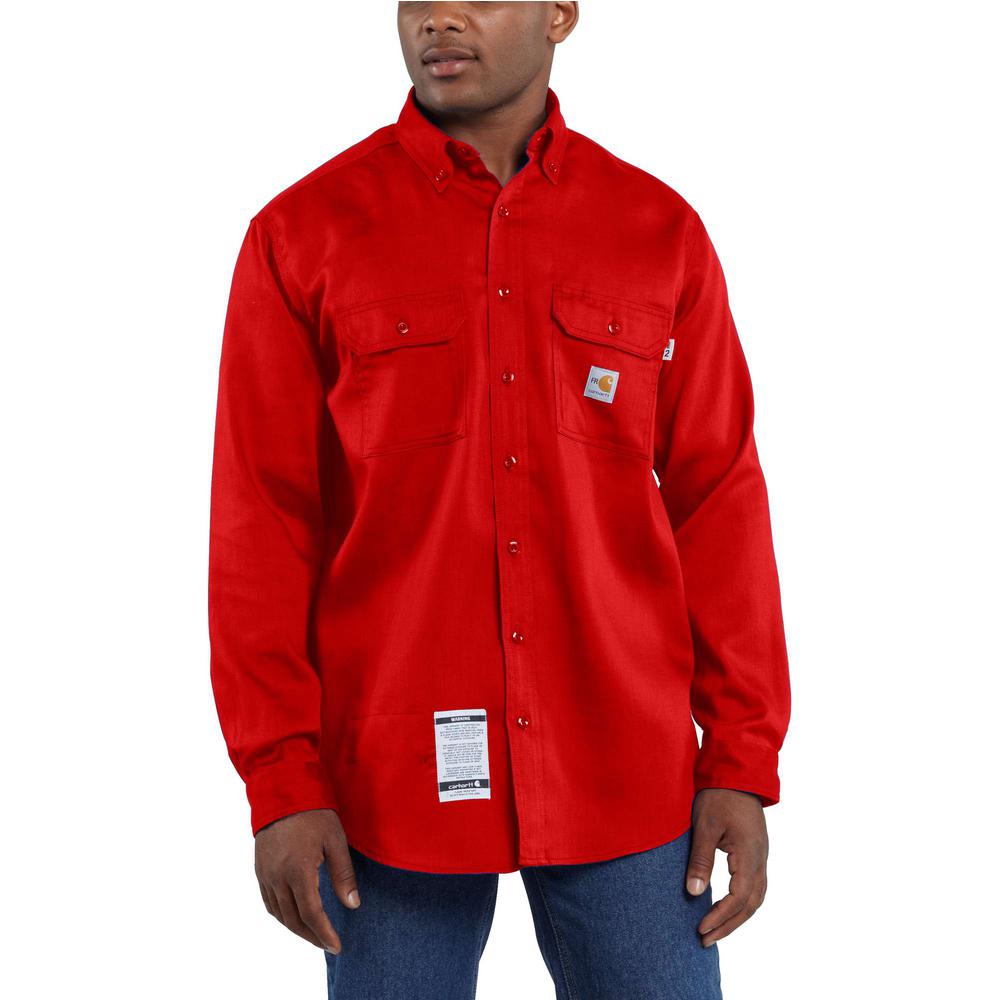 red carhartt shirt