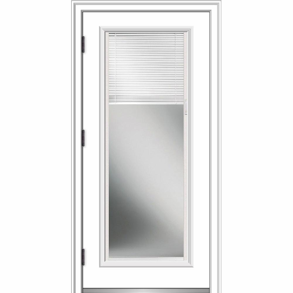 MMI Door 30 in. x 80 in. Internal Blinds Right Hand Outswing Full Lite ...