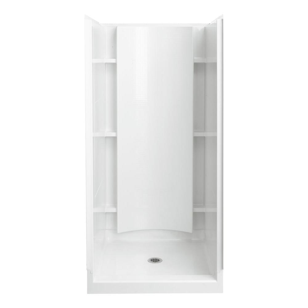 STERLING Accord Seated 36 in. x 48 in. x 741/2 in. Shower Kit in White