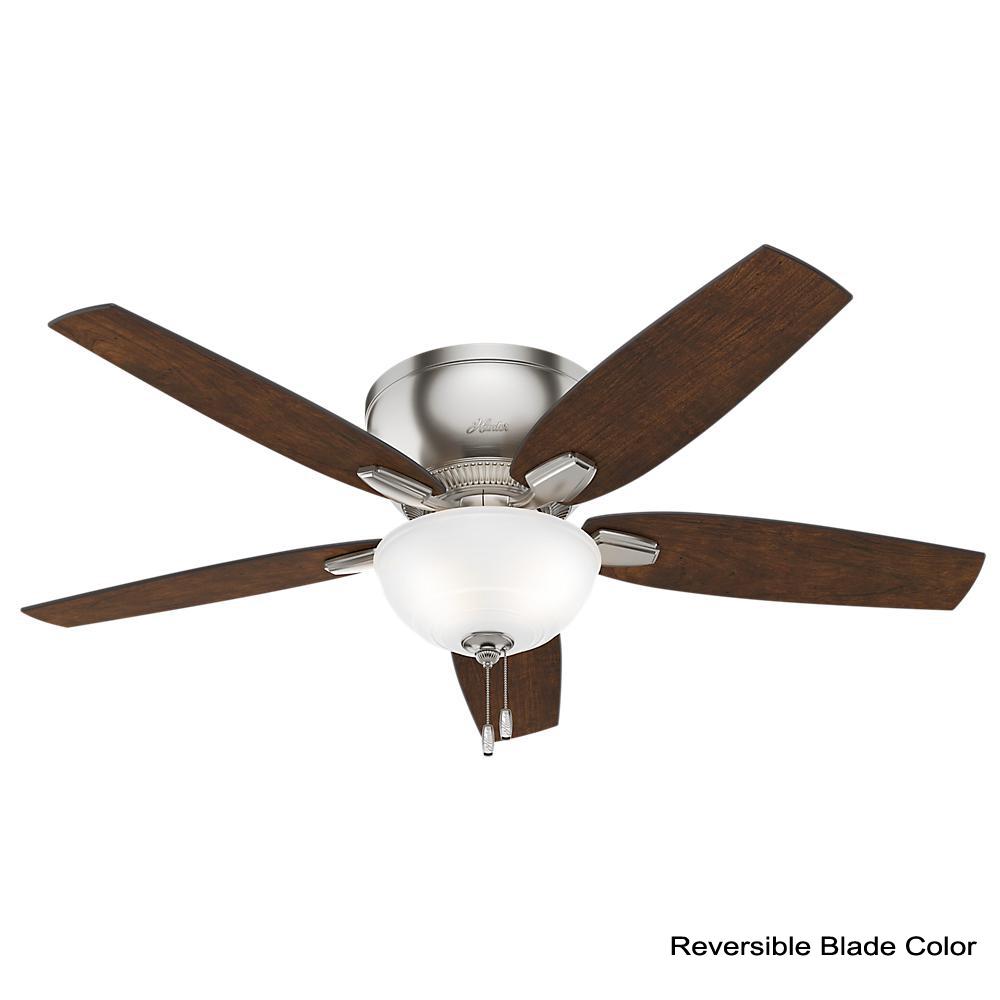 Hunter Channing 44 In Indoor Brushed Nickel Ceiling Fan With Light Kit