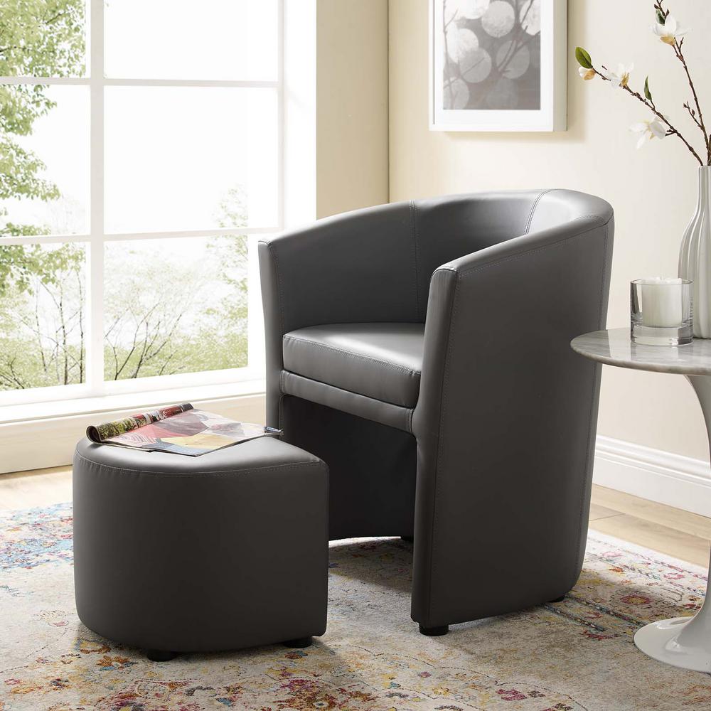 gray armchair