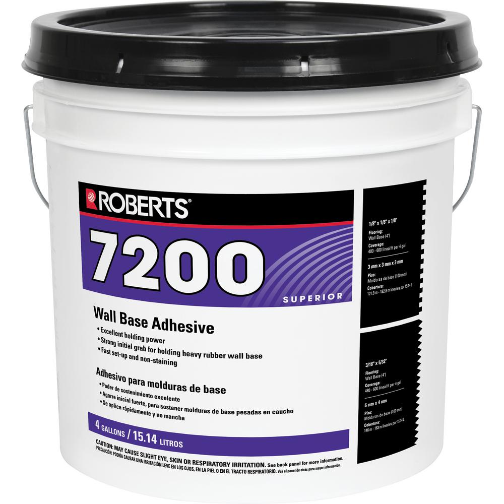 Roberts 4 Gal. Wall and Cove Base Adhesive-7200-4 - The Home Depot