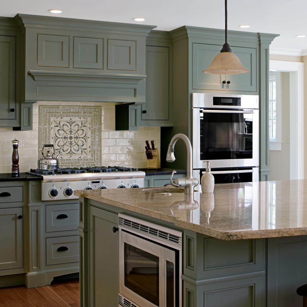 Sage Colored Kitchen Cabinets : Sage Green Kitchen Cabinets Design