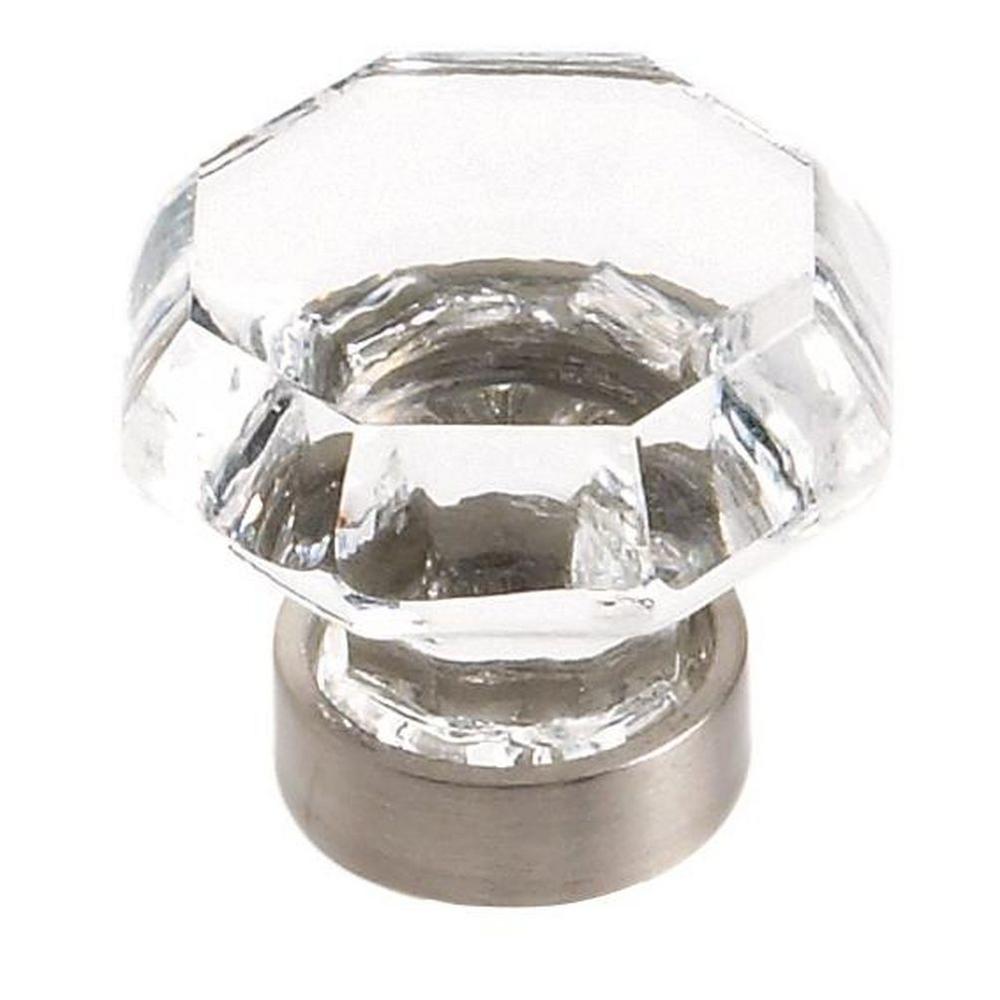 Clear Glass 10 Sided Cabinet Door Drawer Pull Knob 1-5//16/" Width 1 Antique Retro
