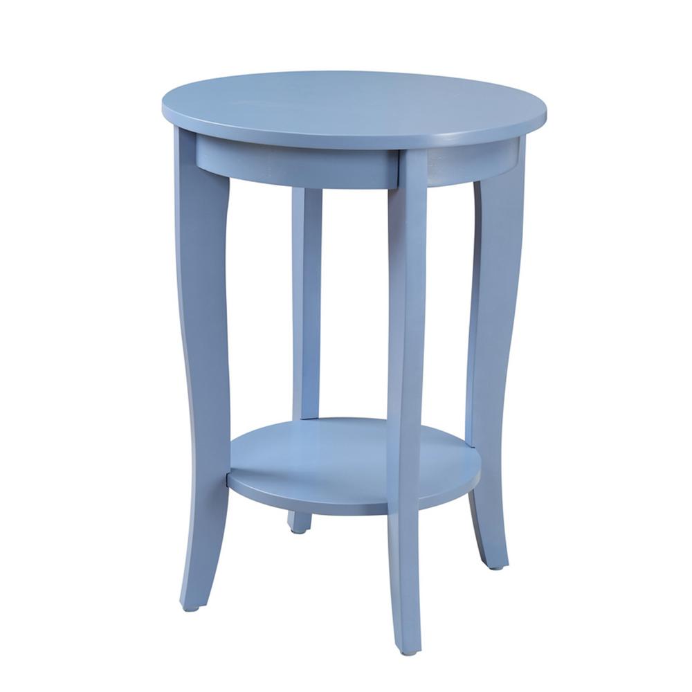 Convenience Concepts American Heritage Round Blue End Table7106259BE