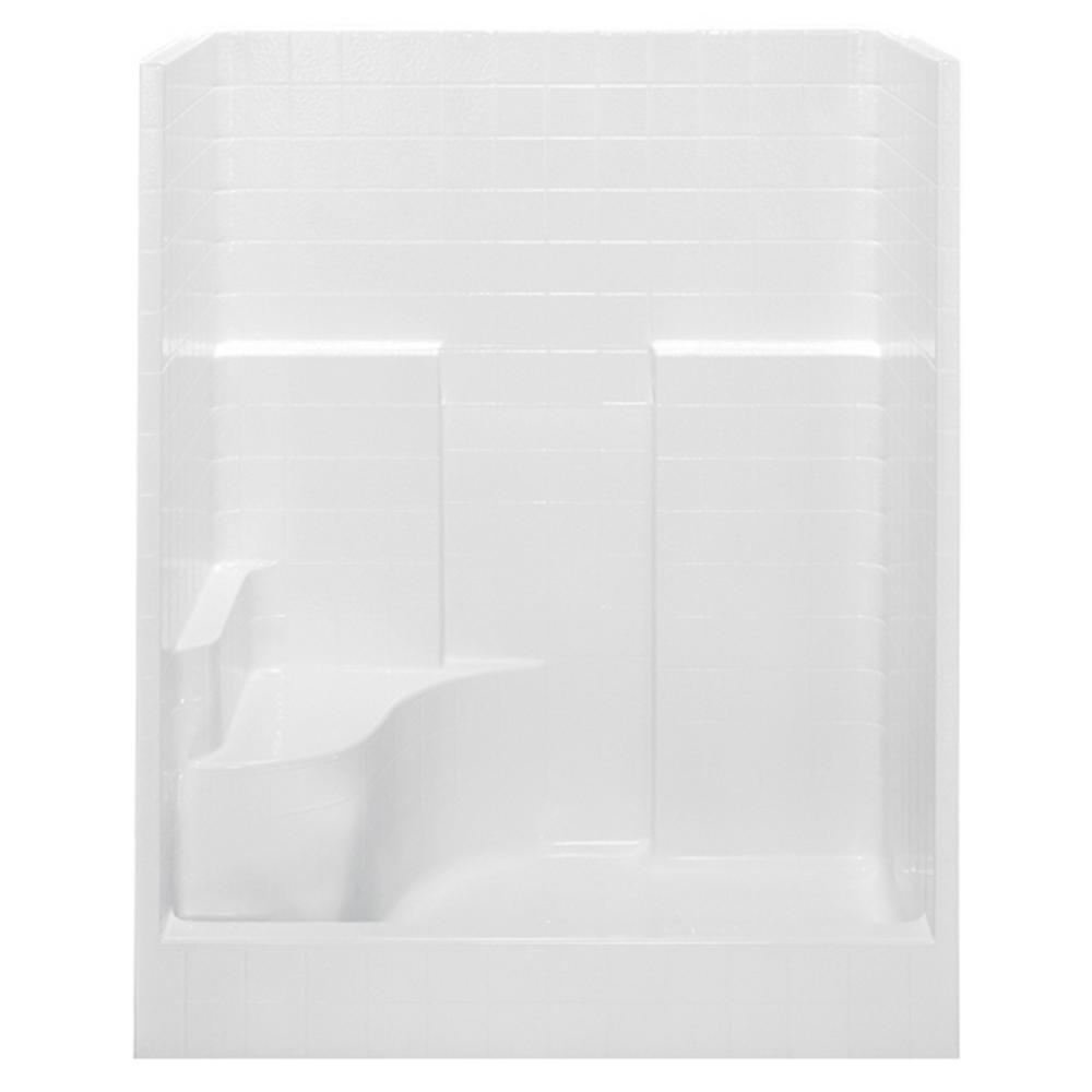 Aquatic Everyday 60 in. x 35 in. x 72 in. 1Piece Shower Stall with