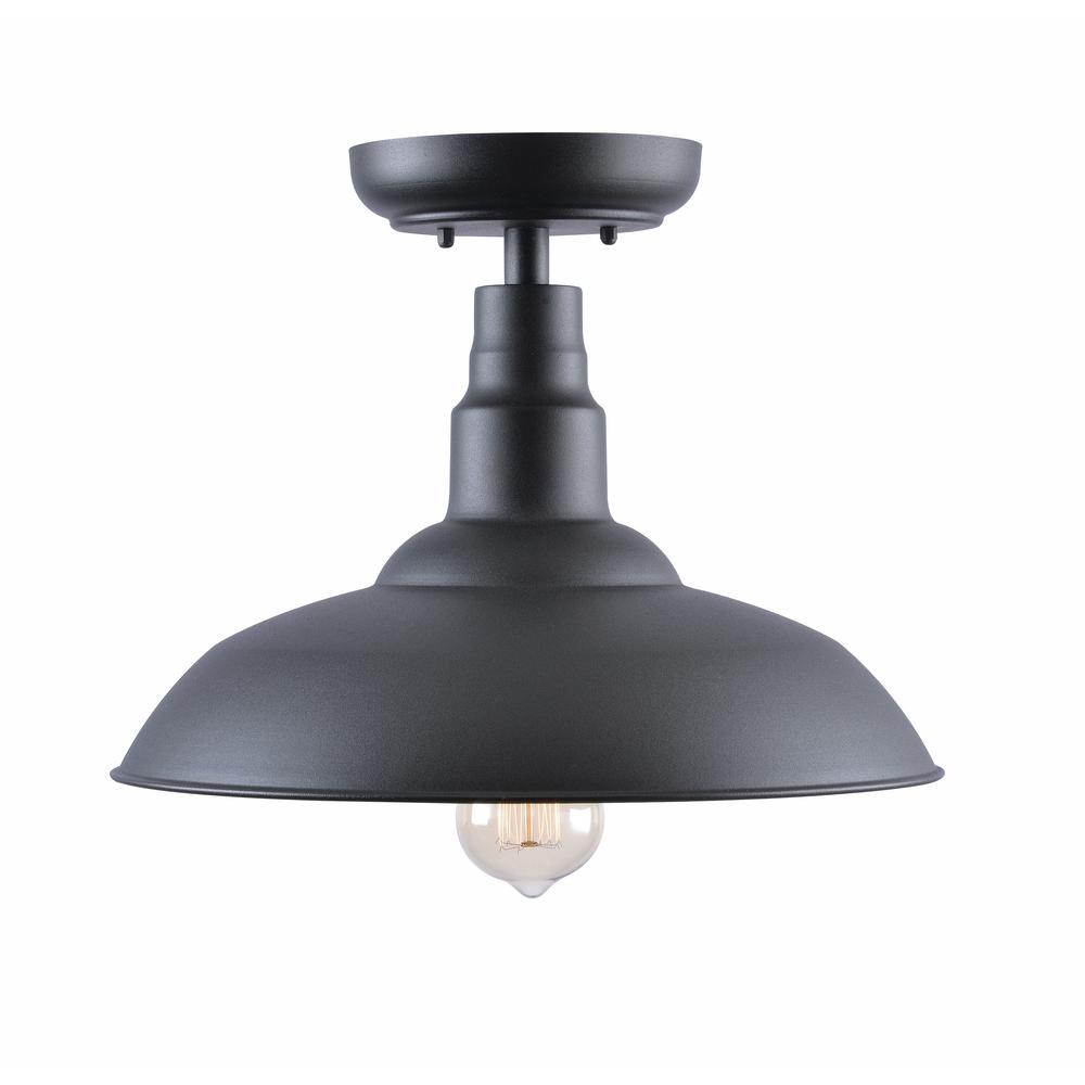 Black Kenroy Home Outdoor Flush Mount Lights Ceiling Dale Large Black Outdoor Semi Flush Mount