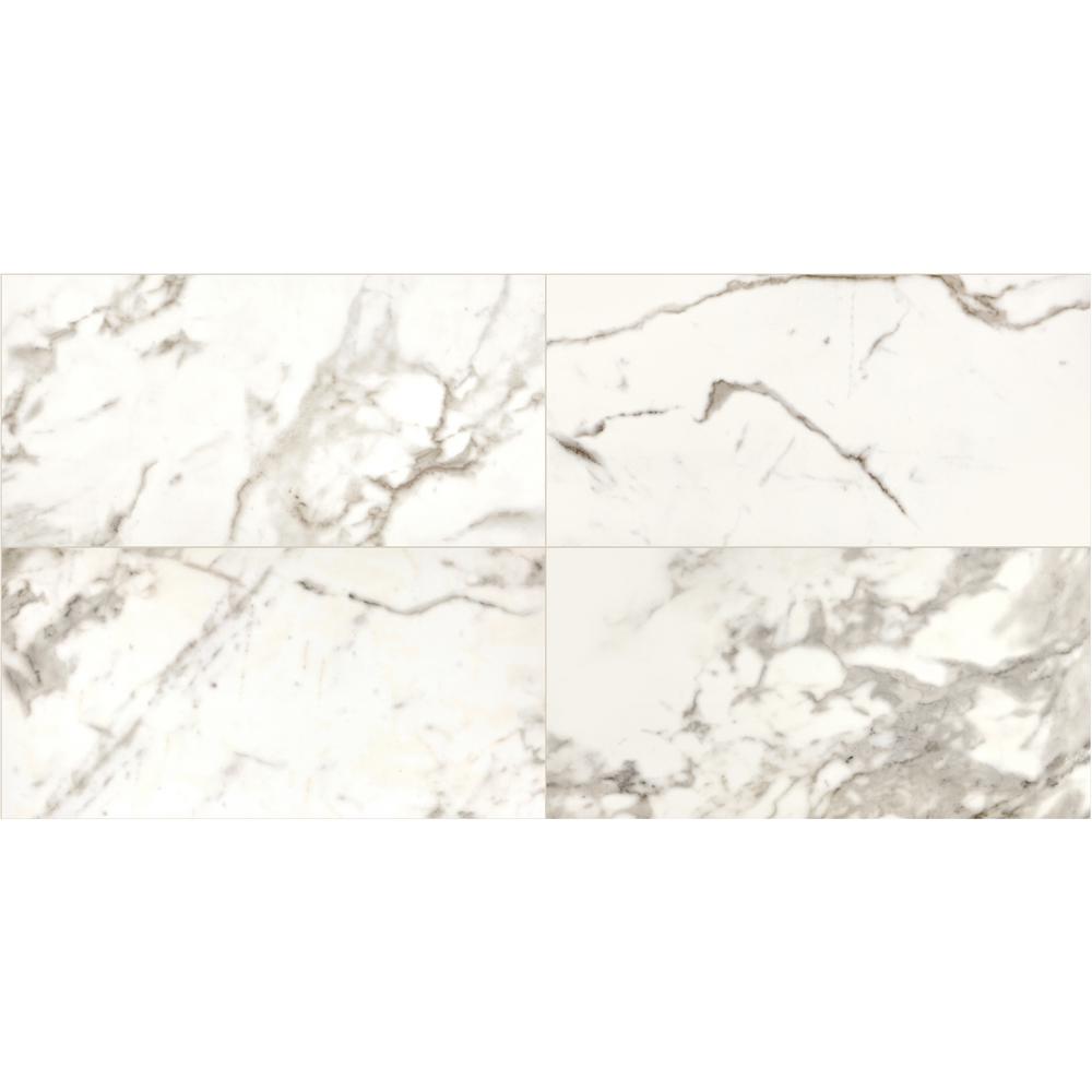 calacatta daltile tile marble attache polished porcelain floor colorbody satin matte 12x24