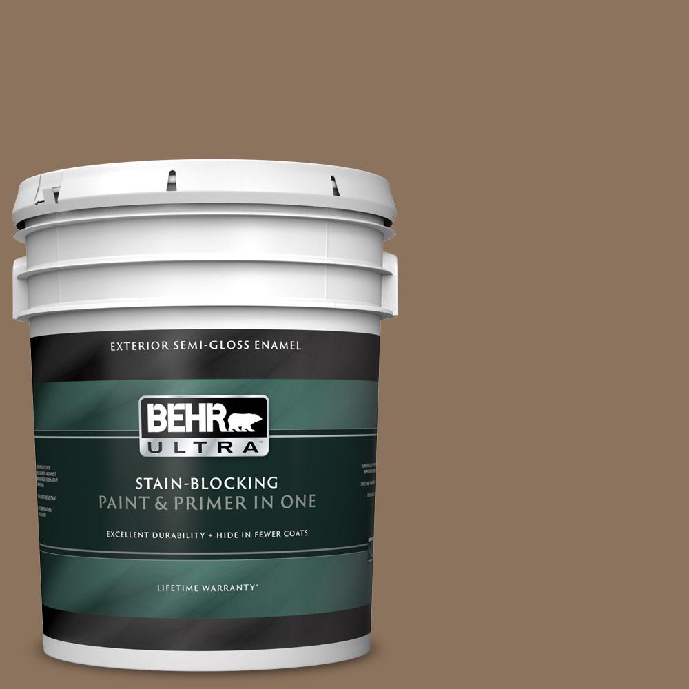 BEHR ULTRA 5 gal. N2606 Outdoor Cafe SemiGloss Enamel