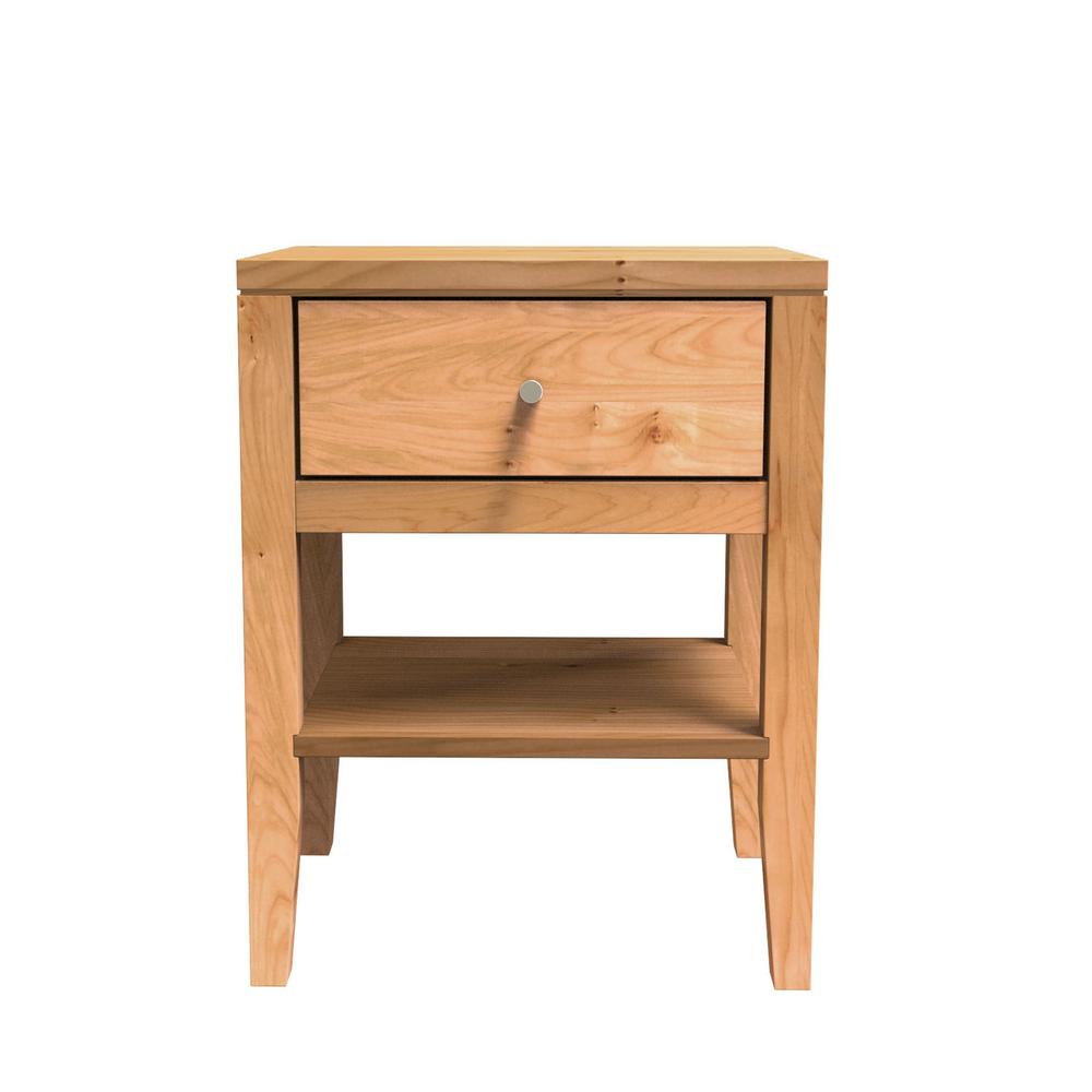 light oak finish nightstand