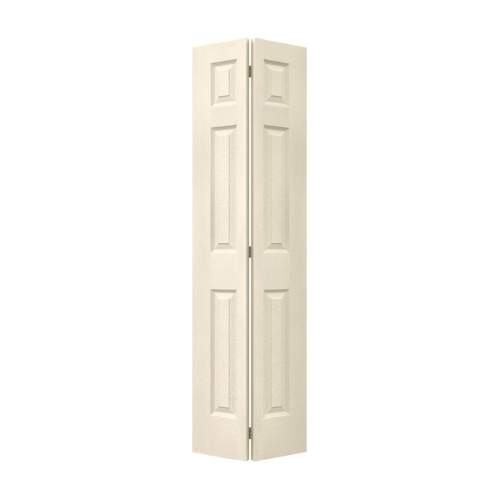 Jeld Wen 18 In X 80 In Colonist Primed Textured Molded Composite Mdf Closet Bi Fold Door