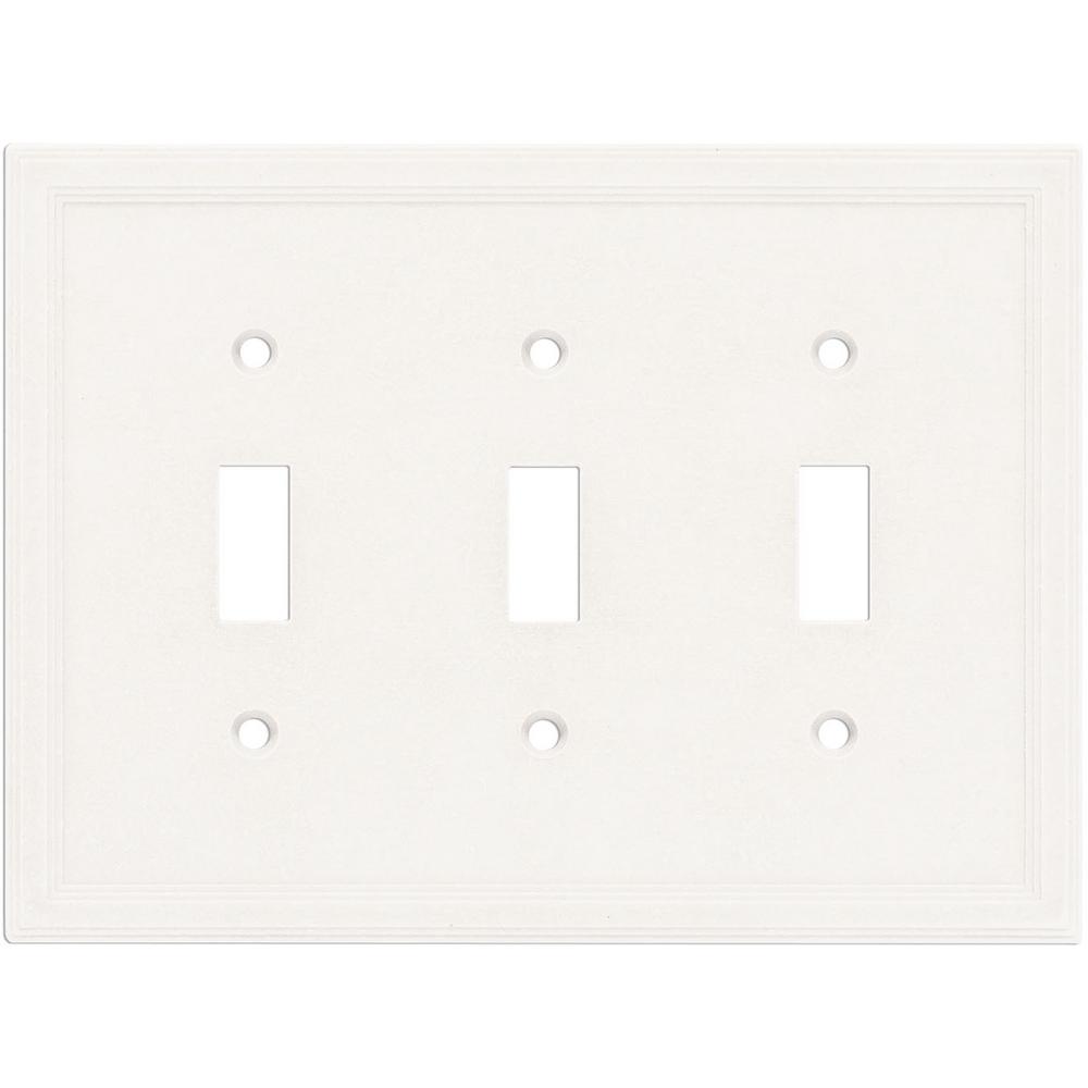 Hampton Bay 3Toggle Wall Plate, Bright WhiteSWP110618 The Home Depot