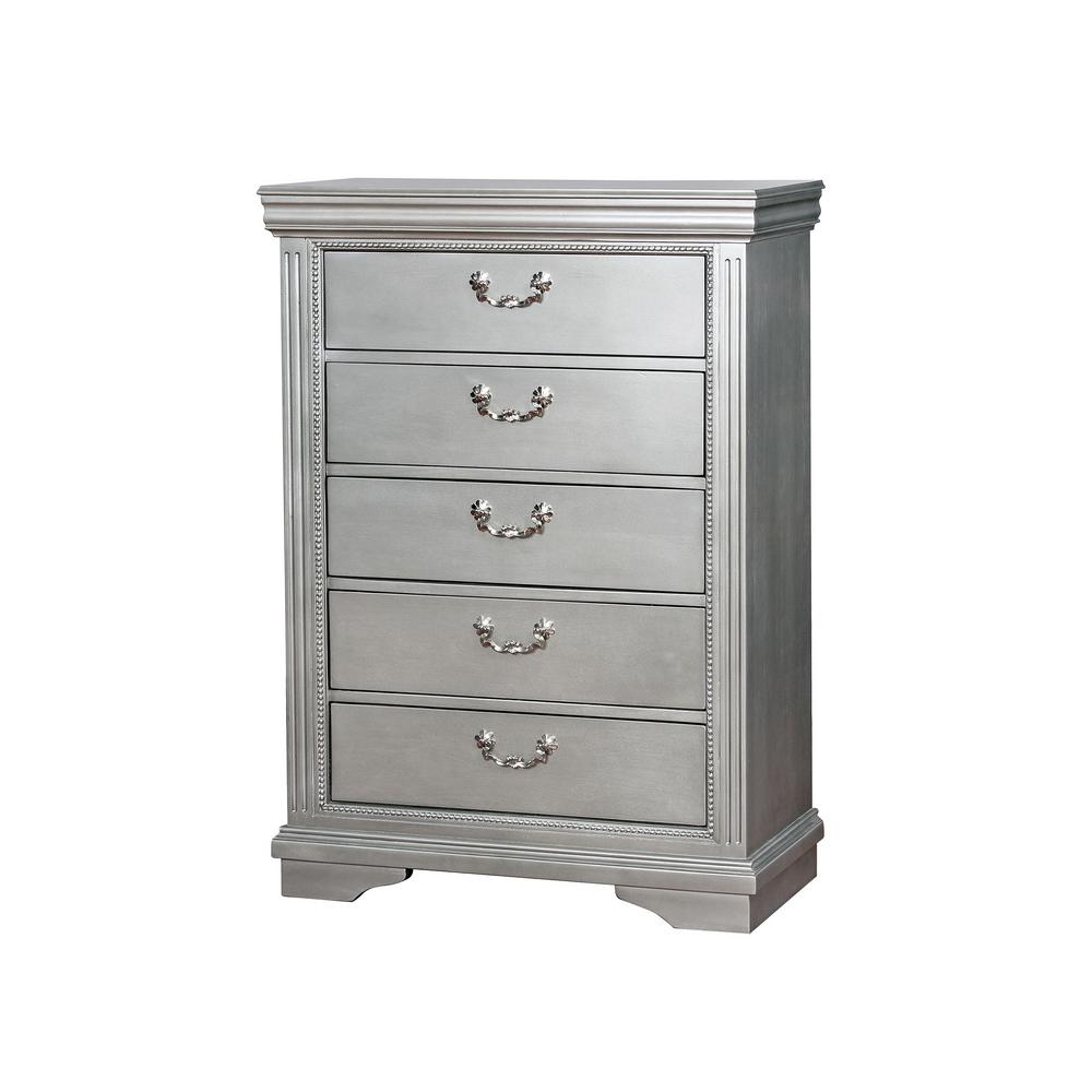 Silver Dressers Chests Bedroom Furniture The Home Depot