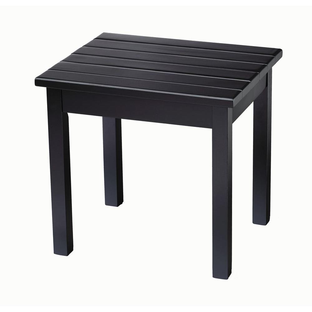 Black Patio Side Table 50etbf Rta The Home Depot