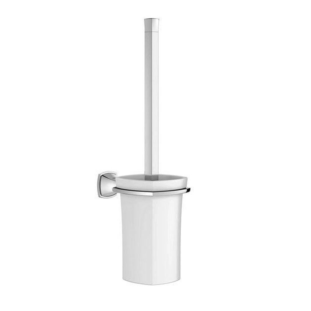 Grohe Grandera Wall Mount Ceramic Toilet Brush With Holder In Starlight Chrome 40632000 The Home Depot