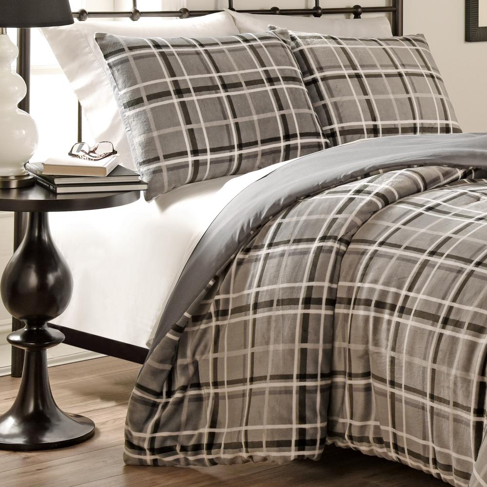 Beautyrest Casimir Plaid Comforter Set 3 Piece 15797beddkngsmk