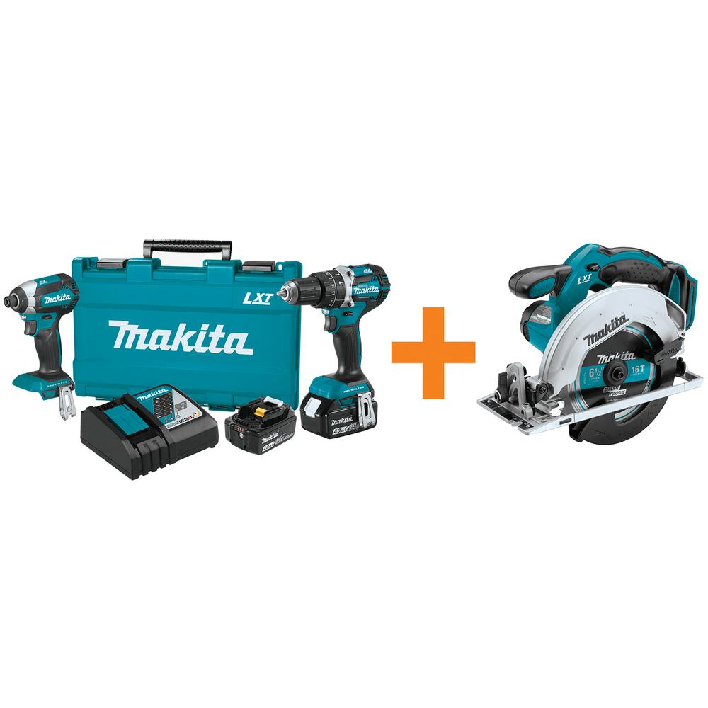 Makita 18Volt LXT LithiumIon Brushless Cordless Hammer Drill/Impact