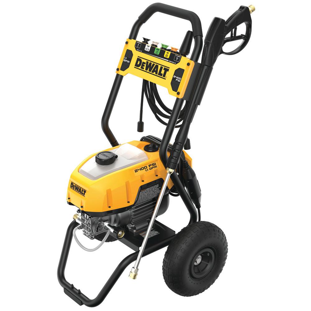 pressure washer dewalt psi 2400 electric cold water gpm amp power volt cordless washers nozzles cleaner karcher homedepot tools cf