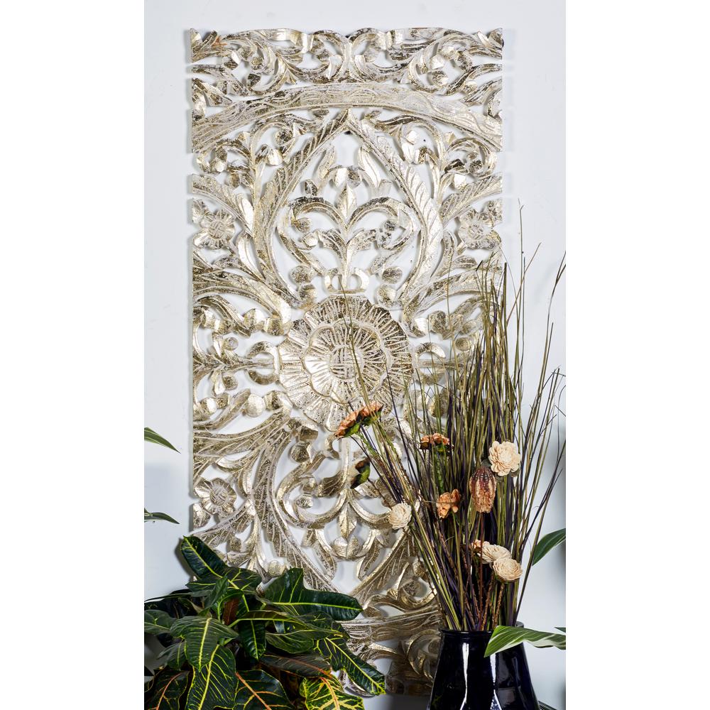 Litton Lane 22 In X 48 Extra Large Hand Carved Metallic Litton Lane 22 In X 48 Extra Large Hand Carved Metallic