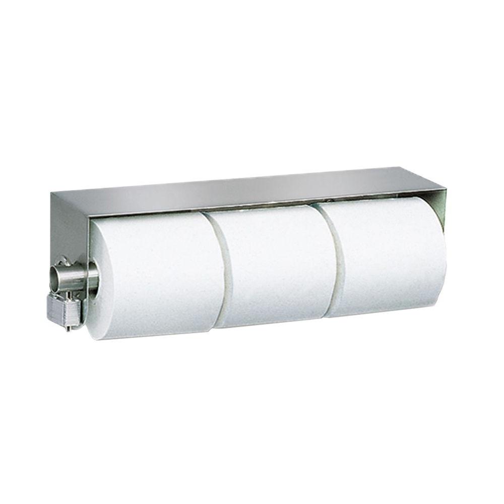Toilet Paper Dispensers Holders Commercial Hygiene Products Stainless Solutions Double Post Locking Toilet Paper Holder In Steel