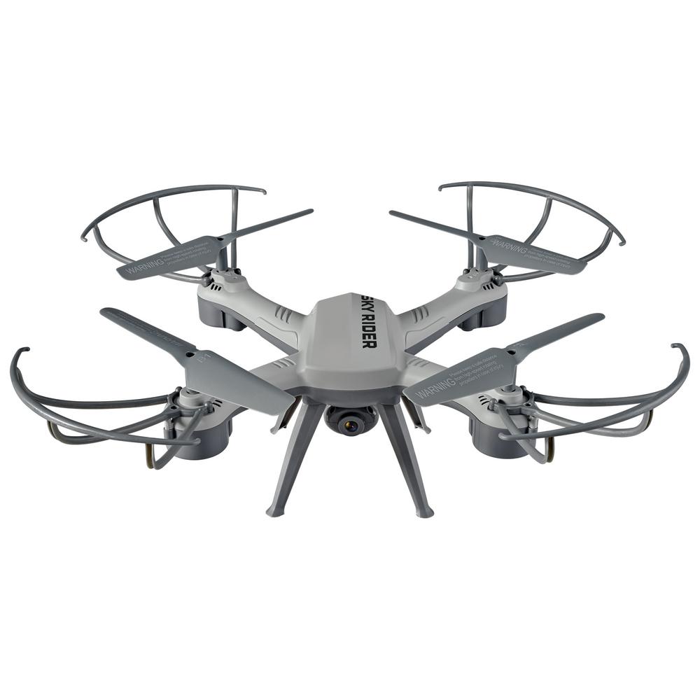 SKY RIDER Pro Quadcopter Drone with Wi-Fi Camera, Remote and Phone Holder