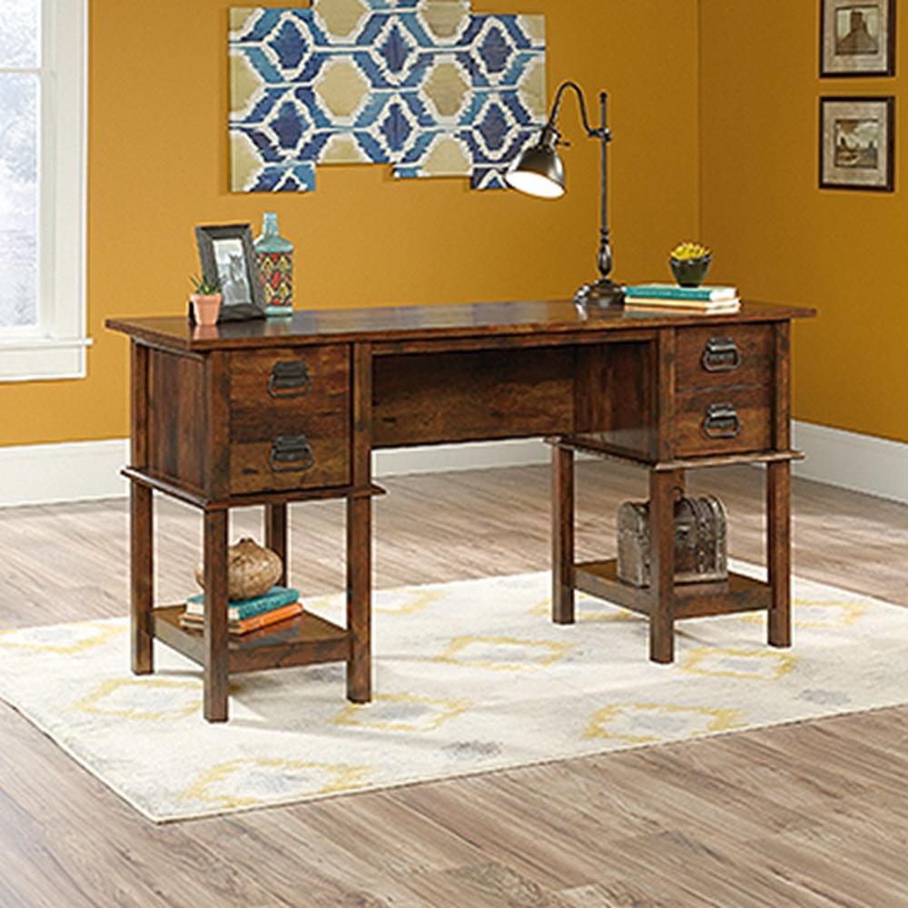 Sauder Cherry Wood Desks Home Office Furniture The Depot Viabella Collection Curado Cherry Desk