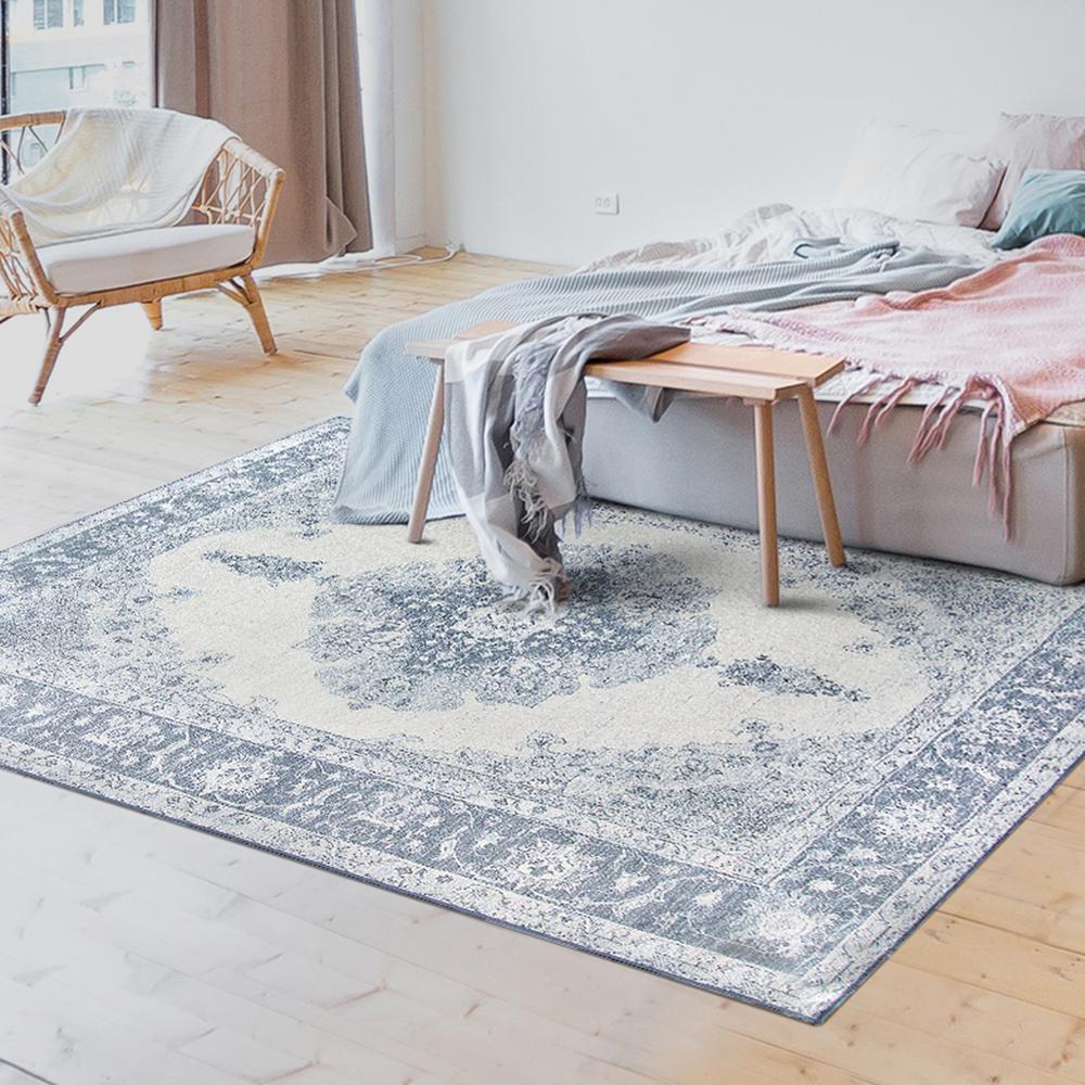 Ruggable Washable Parisa Blue 8 Ft X 10 Stain Resistant Area Rug Ruggable Washable Parisa Blue 8 Ft X 10 Stain Resistant Area Rug