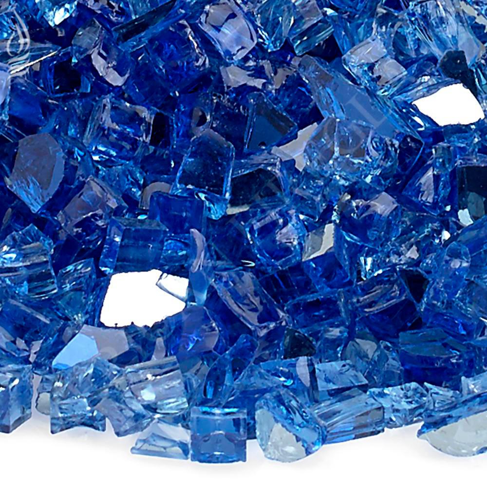 10 LBS ~1//4/" COBALT REFLECTIVE FIREGLASS Fireplace Glass FirePit Glass Gas Logs