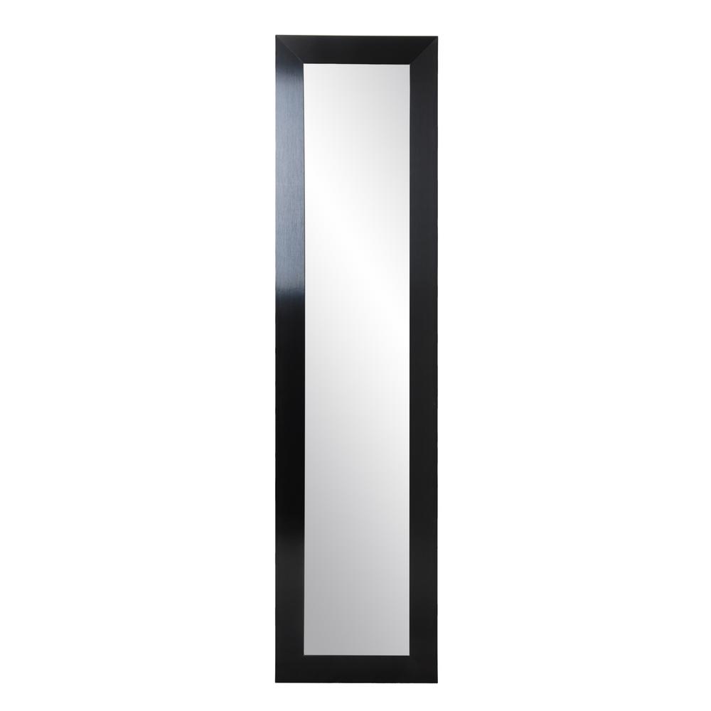 16 In X 71 Black Satin Slim Full Length Mirror