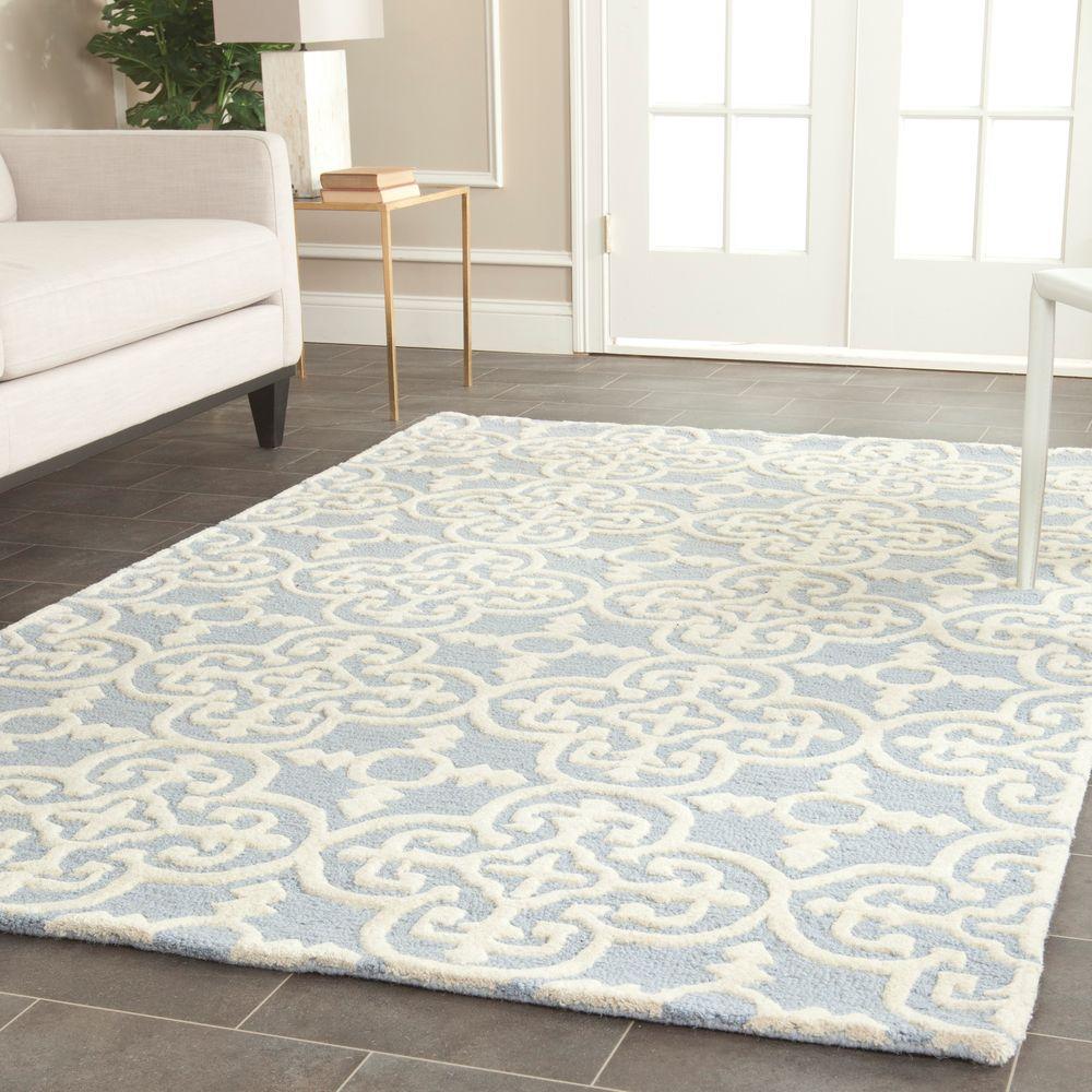Safavieh Cambridge Light Blue Ivory 10 Ft X 14 Area Rug