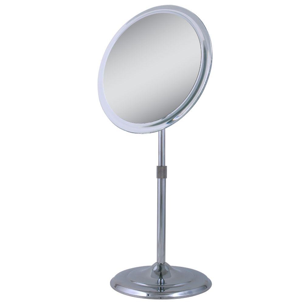 Circle Vanity Bathroom Mirrors Bath The Home Depot Telescoping Vanity Mirror In Chrome