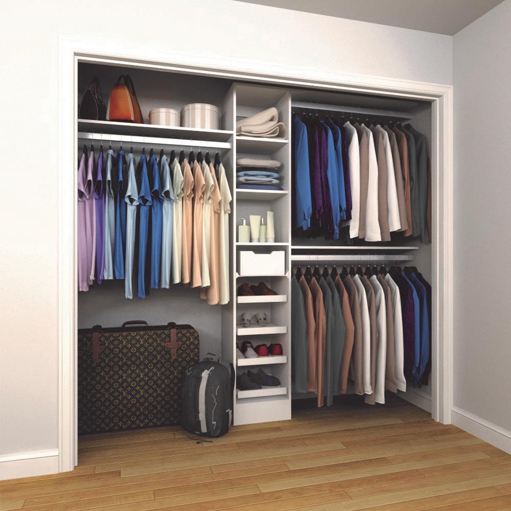 Modifi 84 inch H x 45 inch to 105 inch W x 15 inch D White Melamine Reach-In... by Modifi